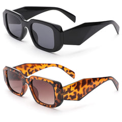 Retro 90s Rectangle Sunglasses Women Small Square UV400 Eyewear