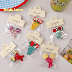 2pcs Cartoon Fruits Hair Clips for Girls