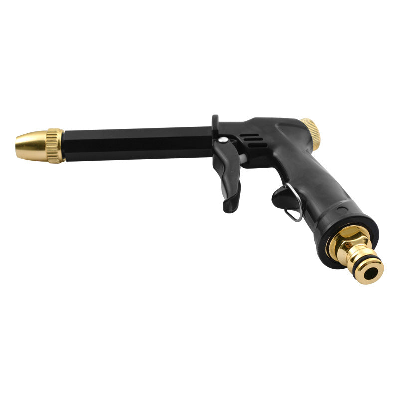 Metal Garden Hose Nozzle w/ Brass Nozzle High Pressure Spray Gun