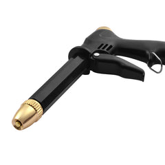 Metal Garden Hose Nozzle w/ Brass Nozzle High Pressure Spray Gun