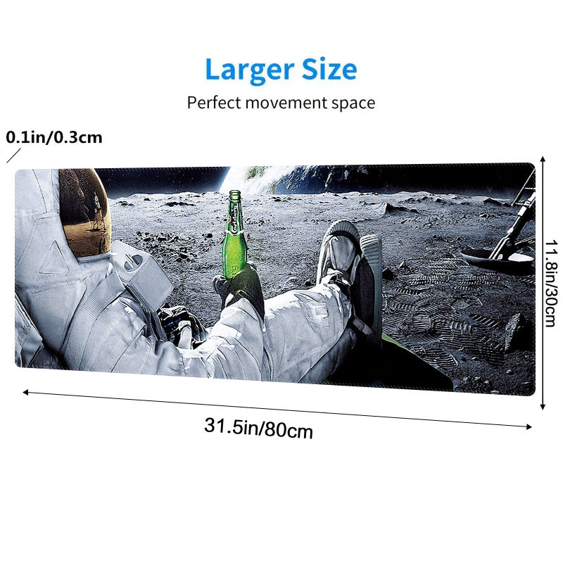 Oversized Astronaut Gamer Mouse Pad Non-Slip Rubber Keyboard Pad