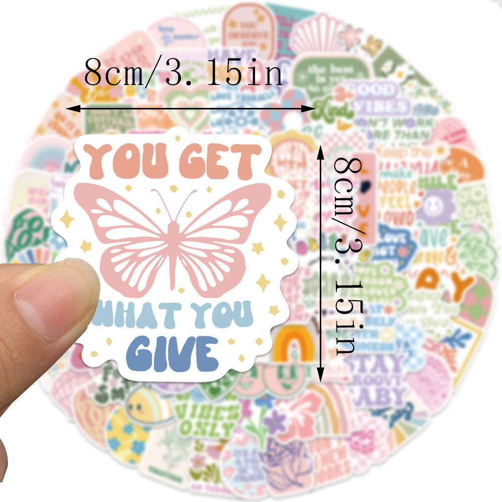 100 Colorful Inspirational Stickers for Water Bottles, Laptops, Phones & More