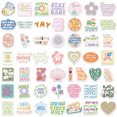 100 Colorful Inspirational Stickers for Water Bottles, Laptops, Phones & More
