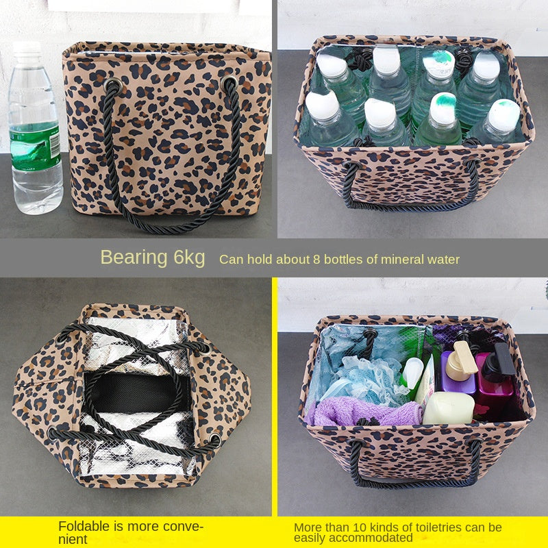 Leopard Pattern Travel Storage Bag Fitness Beach Toiletry