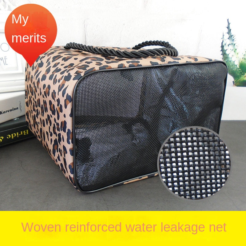 Leopard Pattern Travel Storage Bag Fitness Beach Toiletry