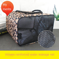 Leopard Pattern Travel Storage Bag Fitness Beach Toiletry
