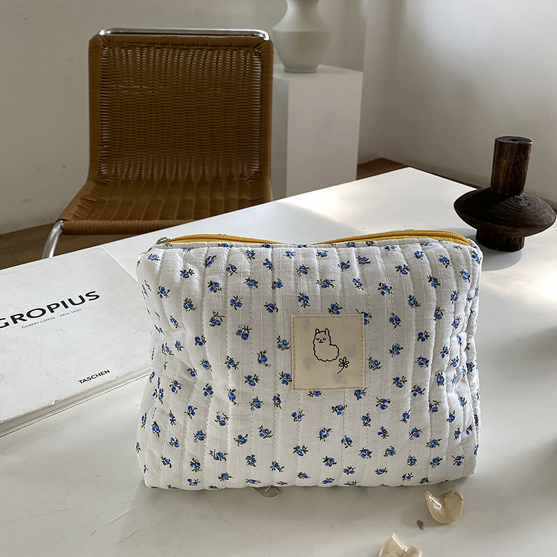 Floral Quilted Diaper Bag Mommy Bag Cosmetic Bag Storage Bag