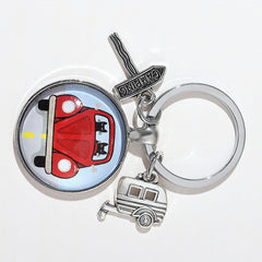 Red Car Keychain Gift for Taxi Drivers Travel Souvenir