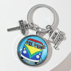 Red Car Keychain Gift for Taxi Drivers Travel Souvenir
