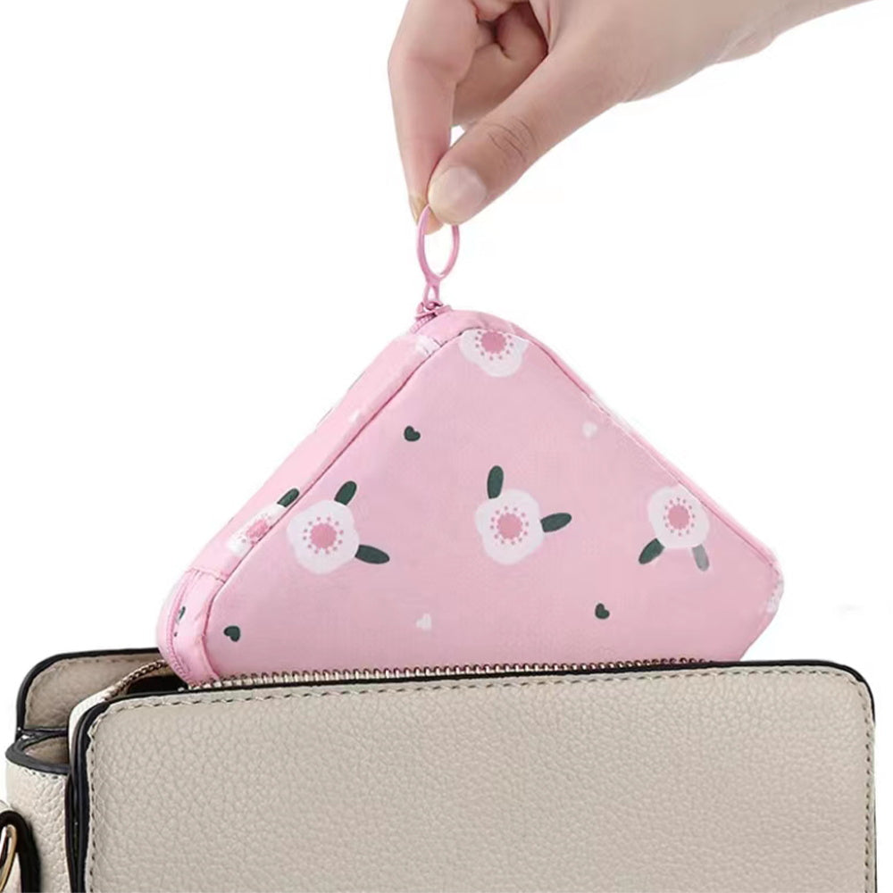 Cartoon Sanitary Napkin Bag Waterproof Nylon Cosmetic Organizer