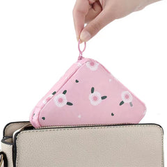 Cartoon Sanitary Napkin Bag Waterproof Nylon Cosmetic Organizer