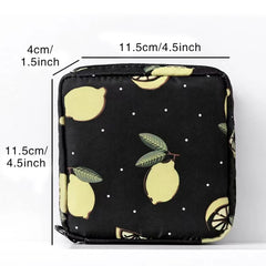 Cartoon Sanitary Napkin Bag Waterproof Nylon Cosmetic Organizer