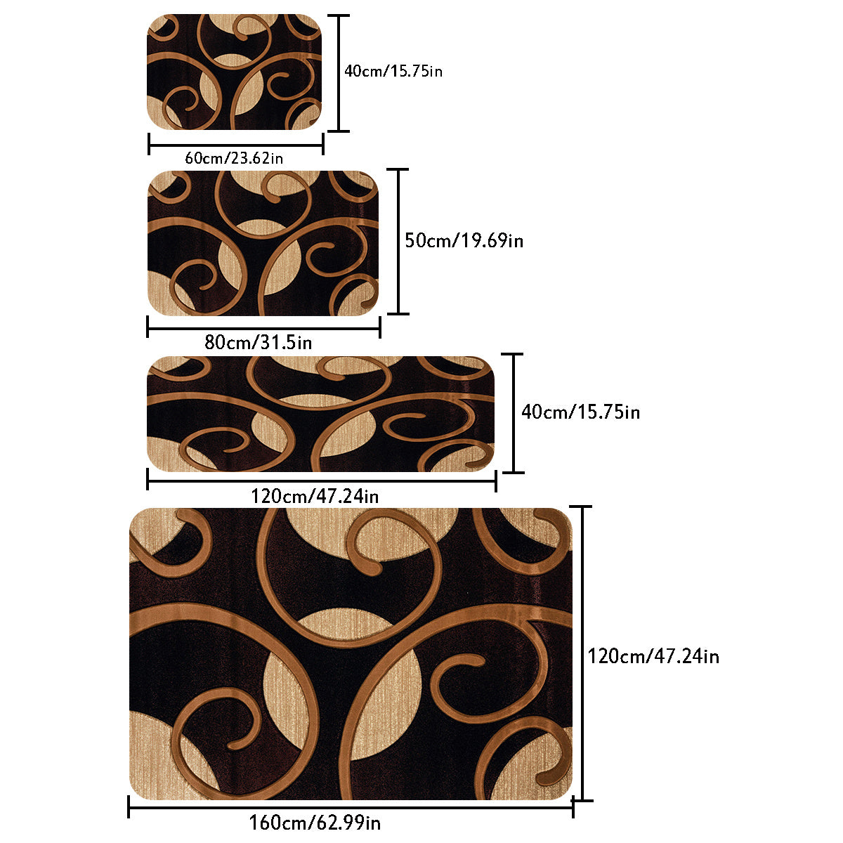 Geometric Pattern Kitchen Floor Mat Non-slip Door Mat