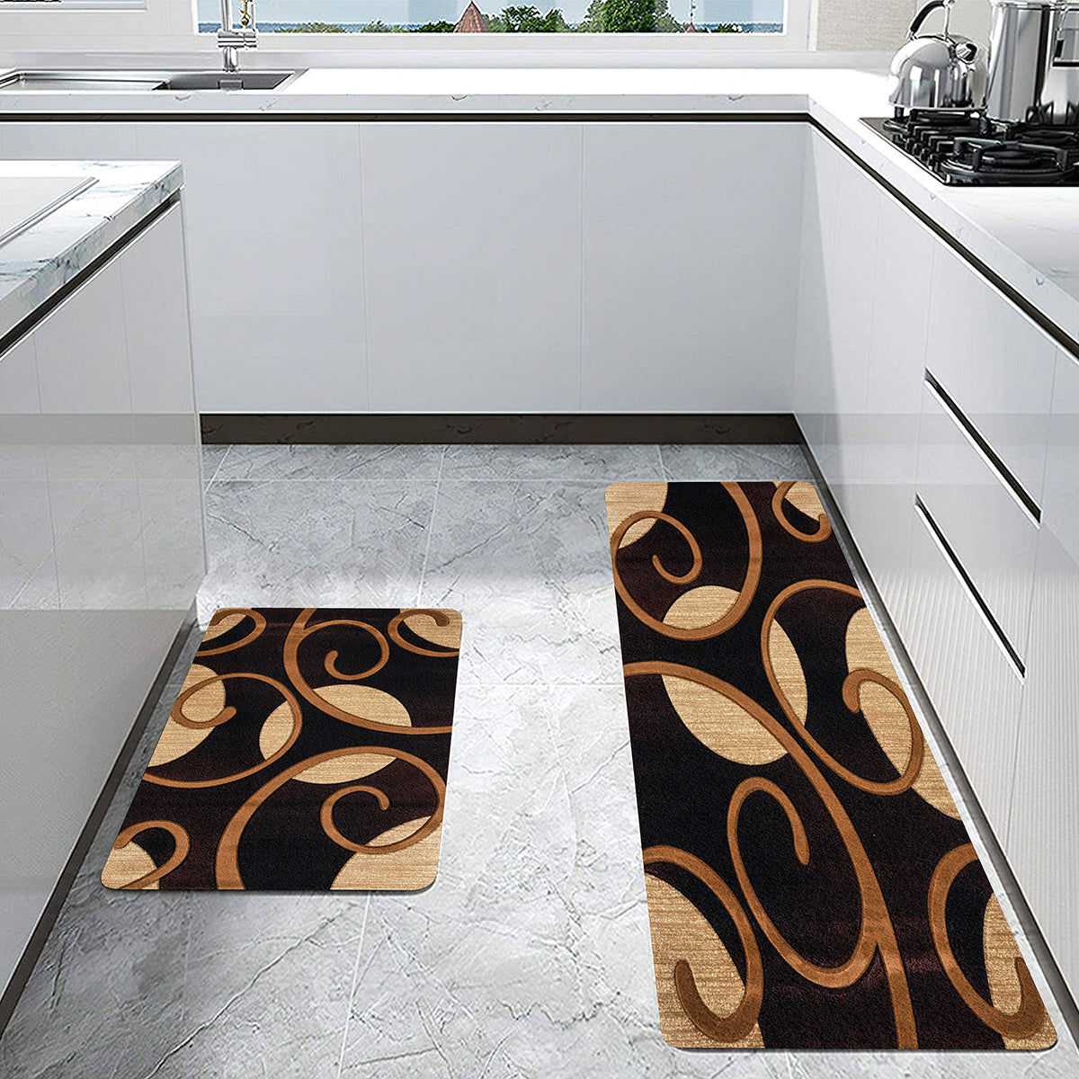 Geometric Pattern Kitchen Floor Mat Non-slip Door Mat