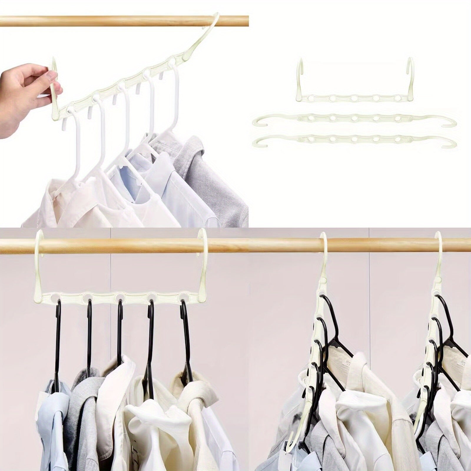 6 Pack Magic Hangers Space Saving Hangers Closet Organizer