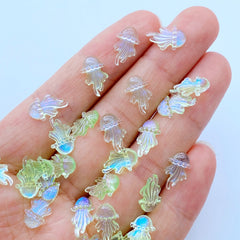 20pcs Cartoon Marine Jellyfish Rhinestones for DIY Manicure