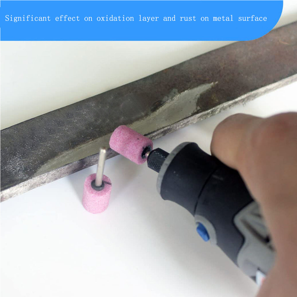 24pcs 3mm Pink Diamond Grinding Head With Handle Rotating Mill