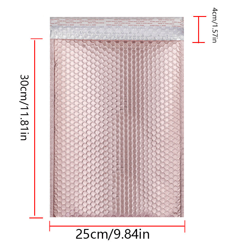 10pcs Rose Golden Co extrusion Film Matte PET Packaging Bubble Envelope Foam Bag