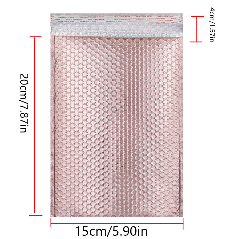 10pcs Rose Golden Co extrusion Film Matte PET Packaging Bubble Envelope Foam Bag