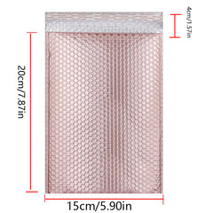10pcs Rose Golden Co extrusion Film Matte PET Packaging Bubble Envelope Foam Bag