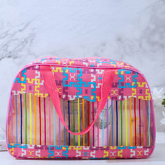 Striped Waterproof Cosmetic Bag Travel Toiletry Bag