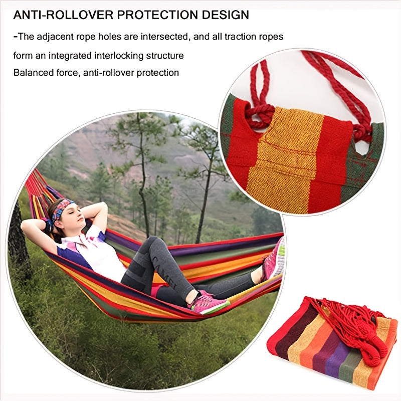Portable Camping Hammock with Tree Straps - Holds Up To 450lbs