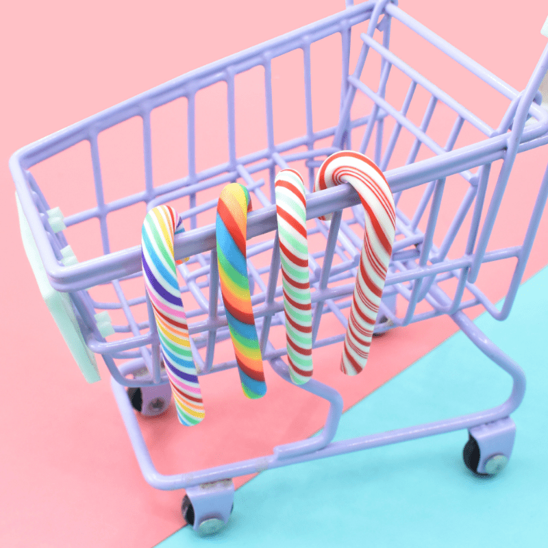 Colorful Cane Candy Christmas DIY Jewelry Making Accessories Art Craft Ornaments