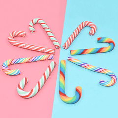 Colorful Cane Candy Christmas DIY Jewelry Making Accessories Art Craft Ornaments