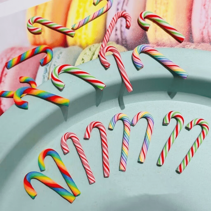 Colorful Cane Candy Christmas DIY Jewelry Making Accessories Art Craft Ornaments
