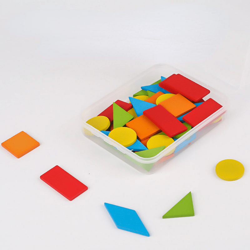 50Pcs Kids Montessori Geometry Shape Cognition Learning Education Toys
