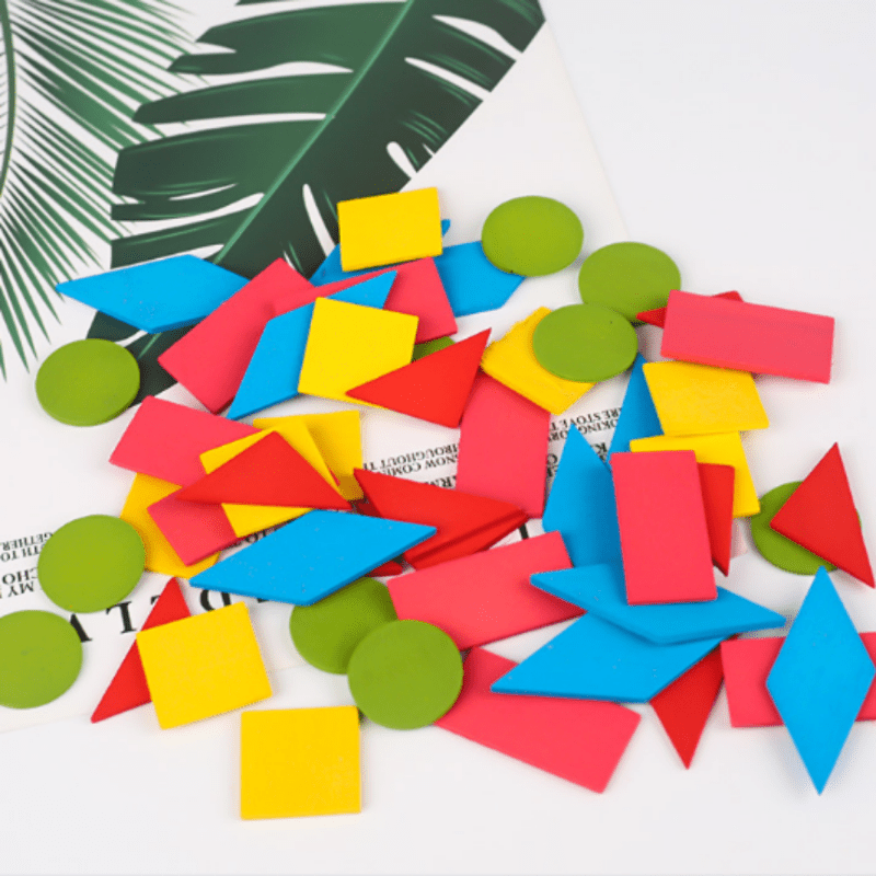 50Pcs Kids Montessori Geometry Shape Cognition Learning Education Toys
