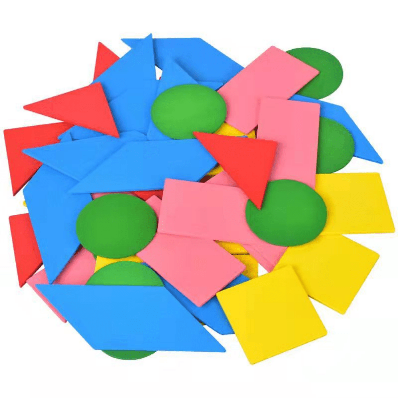 50Pcs Kids Montessori Geometry Shape Cognition Learning Education Toys