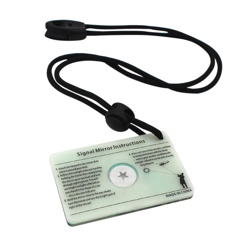 Portable Multifunctional Survival Mirror for Outdoor Activities