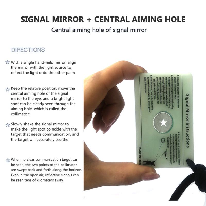 Portable Multifunctional Survival Mirror for Outdoor Activities