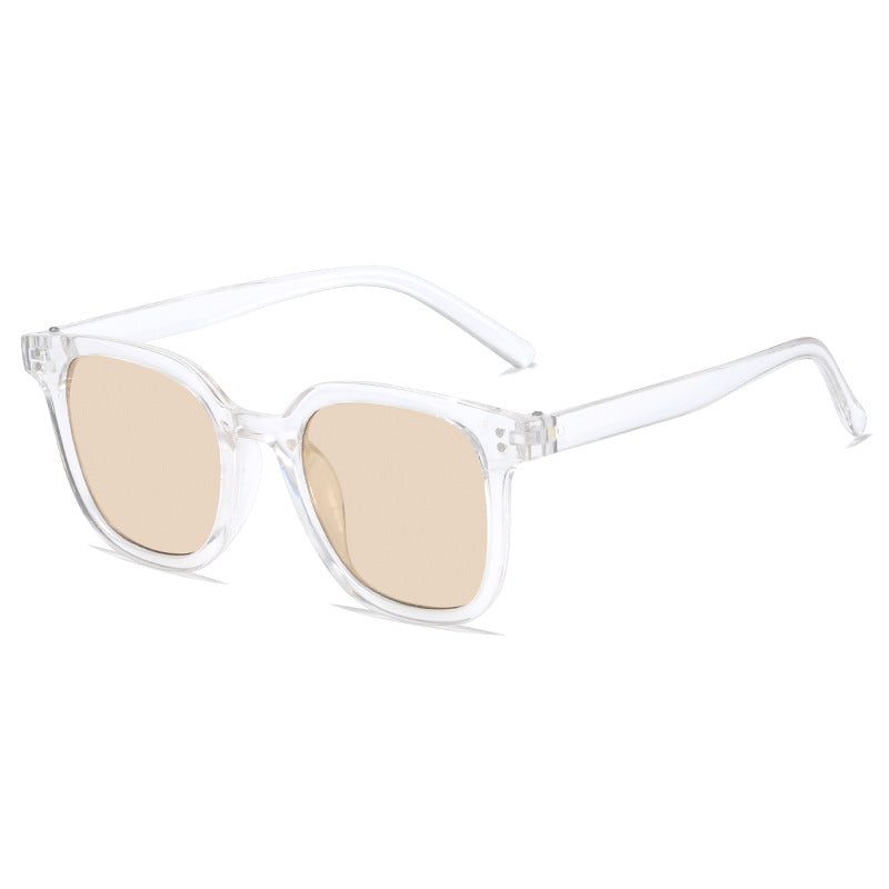 Pink Gradient Square Sunglasses UV400 Sun Shades Glasses with Case