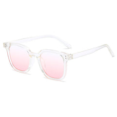 Pink Gradient Square Sunglasses UV400 Sun Shades Glasses with Case