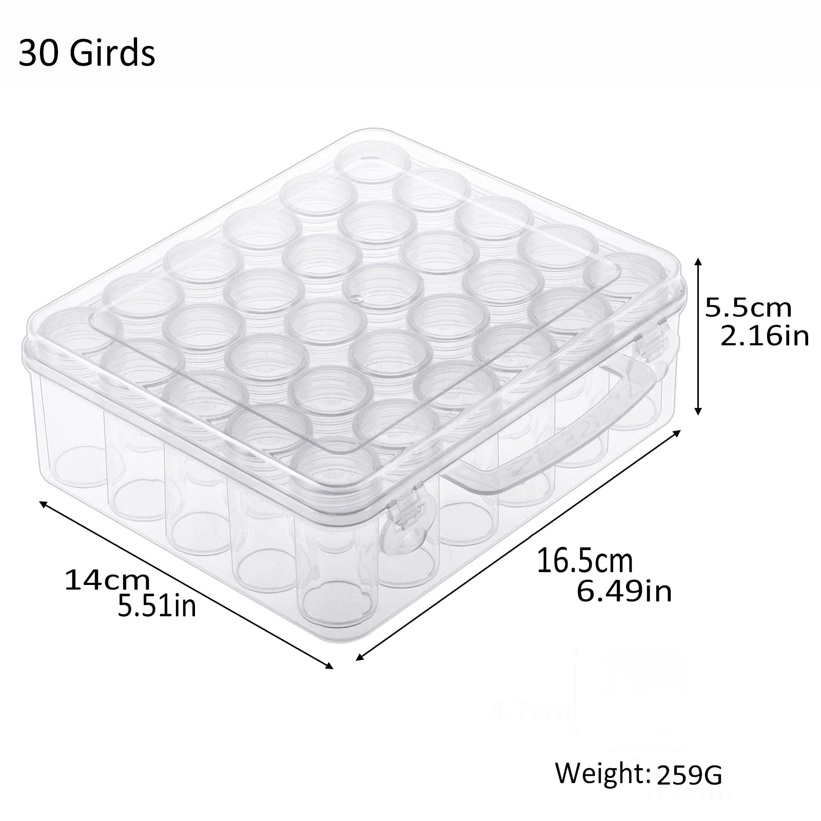 Plastic Storage Box for Beads and Nail Art Accessories