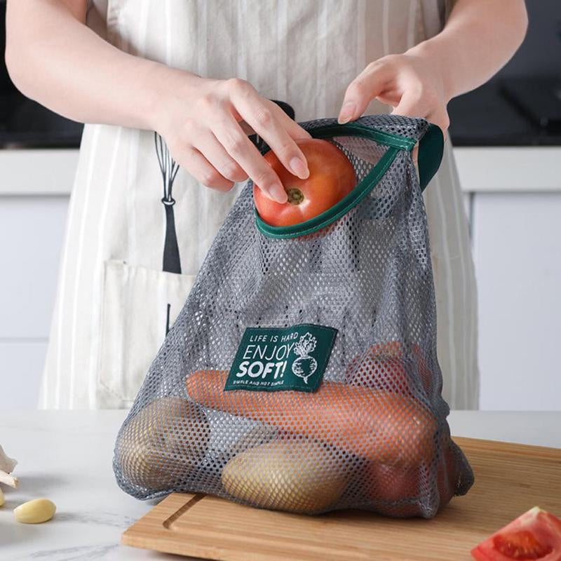 Mesh Storage Bag Hanging Fruit Vegetable Storage Reusable Shopping Bag