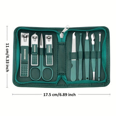 Nail Clippers Set Carbon Steel Nail Cutter Portable Case for Travel