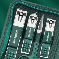 Nail Clippers Set Carbon Steel Nail Cutter Portable Case for Travel