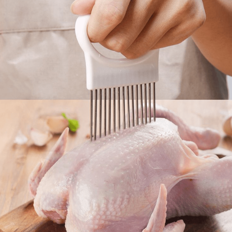 Stainless Steel Onion Slicer Holder - Creative Onion Slicer Cutter