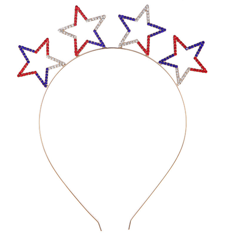 American Element Rhinestone Headband Star Pattern Hair Hoop