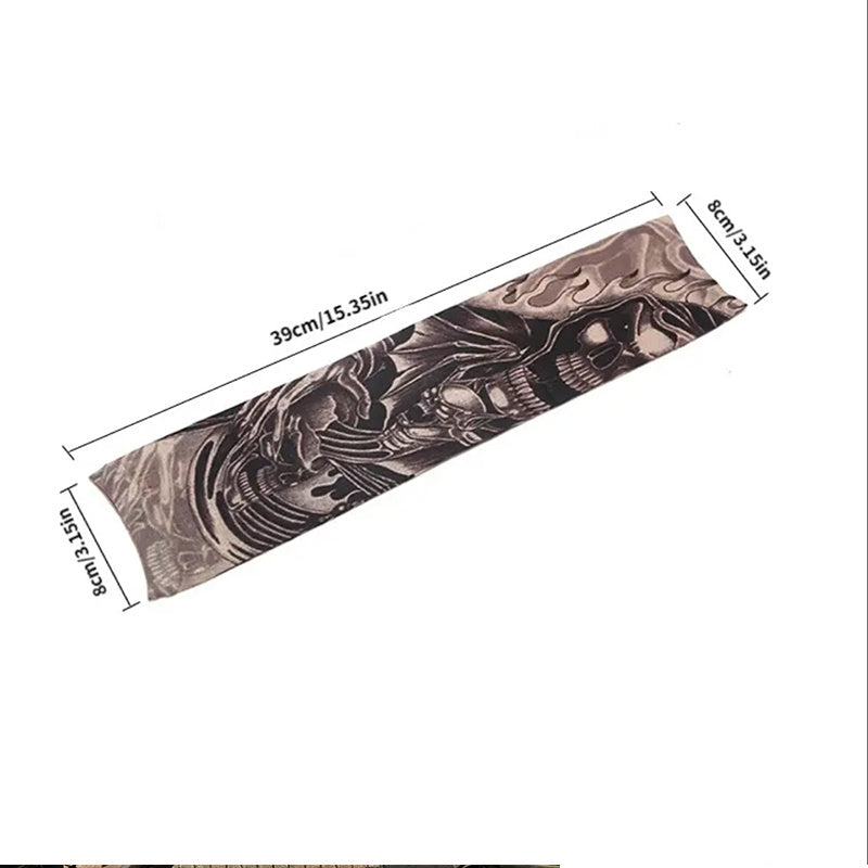 Outdoor Cycling Sunscreen Tattoo Sleeve UV Protection Long Gloves