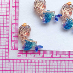 Mermaid Sequin Resin Charms for DIY Hair Clips Phone Cases & More