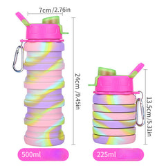 Silicone Folding Water Cup Portable Bottle for Outdoor Sports