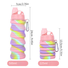 Silicone Folding Water Cup Portable Bottle for Outdoor Sports