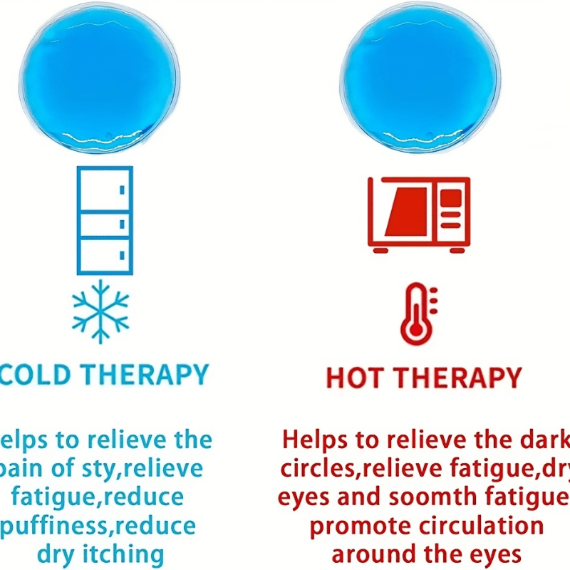 Reusable Eye Mask Ice Pack Hot Cold Therapy Puffy Eyes Headache Relief
