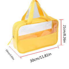 Yellow Portable Makeup Bag Cosmetic Travel Wash Bag