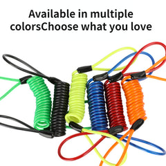 Motorcycle Disc Brake Lock Steel Wire Rope Anti Theft Reminder Rope