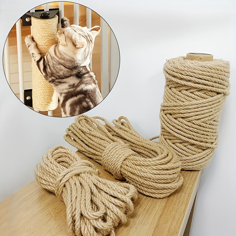 66ft Cat Scratching Rope 6mm Jute Sisal Hemp Furniture Protector